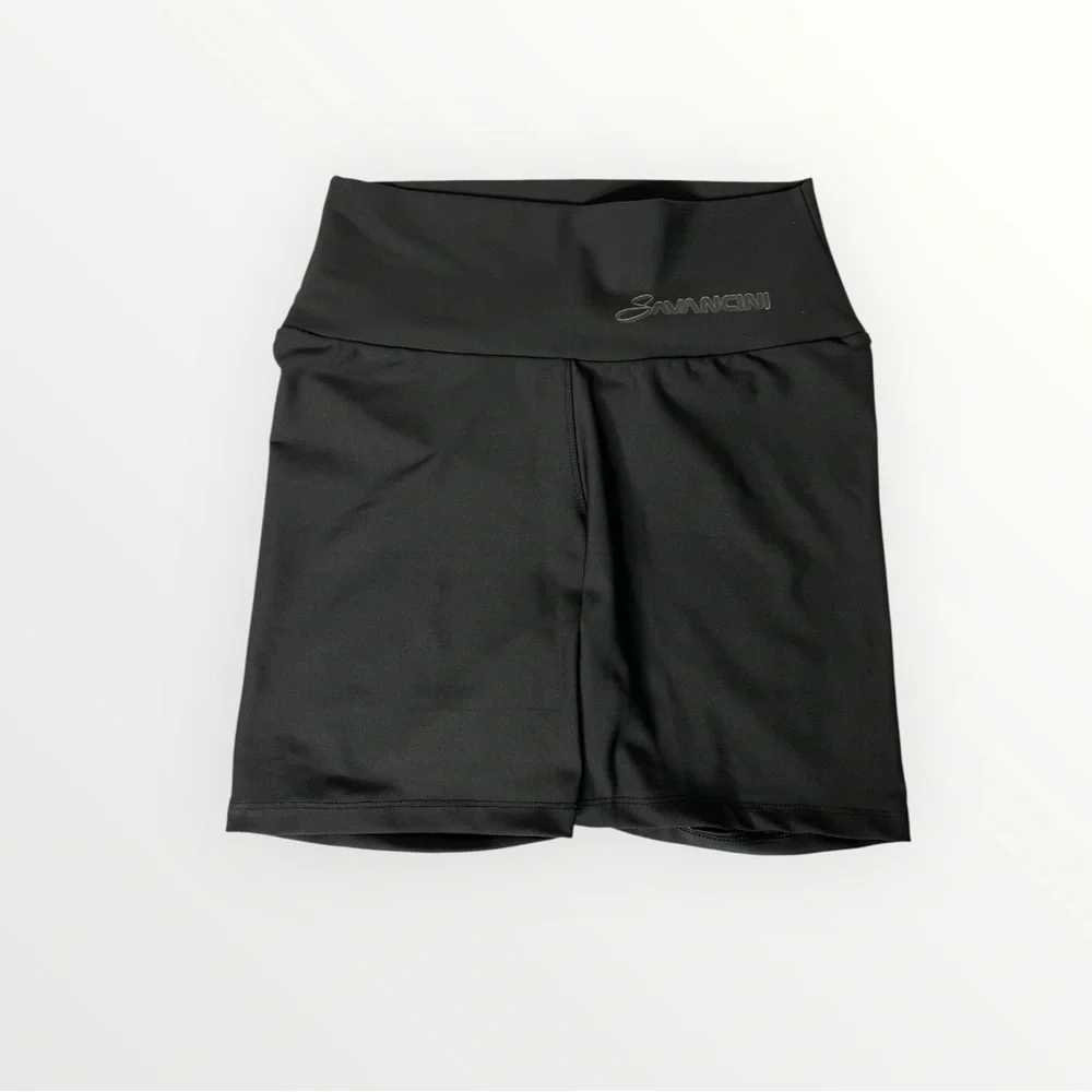 Savancini‎ Black Compression Cycling Workout Womens Medium Shorts Activewear